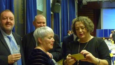 Past President Ann Mullard with friends.