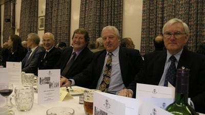 Several Old Carolians well aware of the camera.
