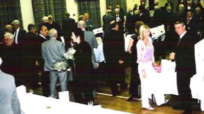 ...and couldn't wait for him to sit down so that the serious socialising could begin!