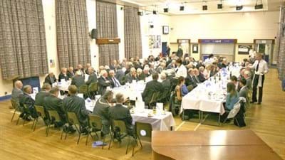 All of the guests, pictured from the stage.