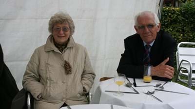 Two happy guests.