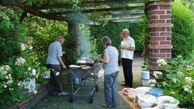 The grills were dying down by this point.