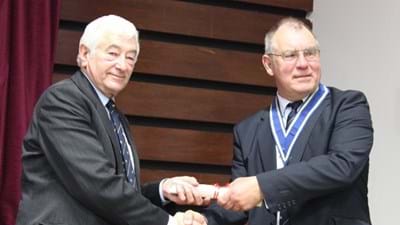 A proud moment for Pete Picken.