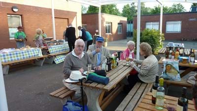 Norman Broadfield bagged for himself the best table!