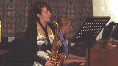Two Sixth Formers provided the musical interlude.