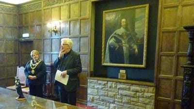 Cllr Rose Bishop, Mayor of Kidderminster, and Canon Owain Bell, Vicar of St Mary's Church, Kidderminster.