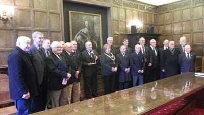 President Ken Ryder and Cllr Rose Bishop with Association members.