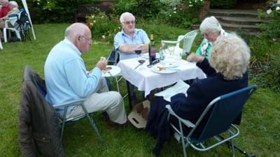 Brian Gittins and Norman Broadfield with their wives.