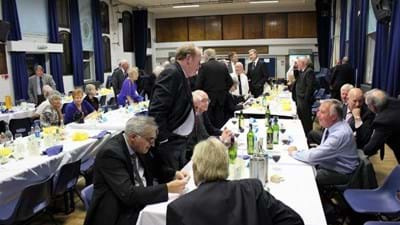 A comfort break in the evening's programme.