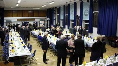 A view of the hall before 'kick-off'.