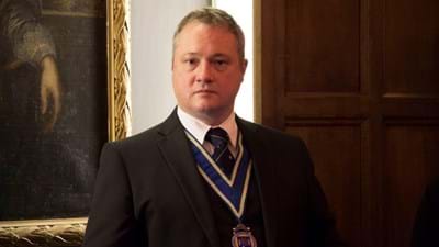 Ian Sandall looking, well, presidential.