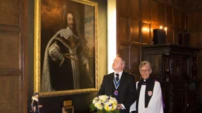 President Ian Sandall in awe.