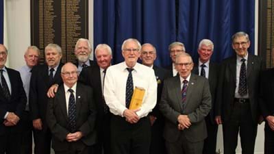 The 'class of 1954' with Garth Payton.