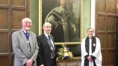 The wreath-laying ceremony was led by President David Laverty, ably assisted by Cllr Martin Stooke and Canon Rose Lawley.