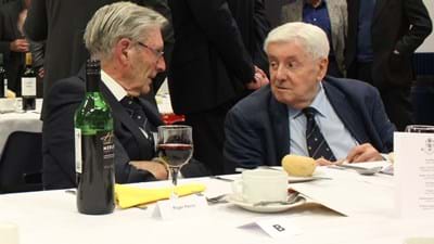 Good choice, Roger – wine and company!