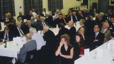 Letting the food go down while the speeches go down.