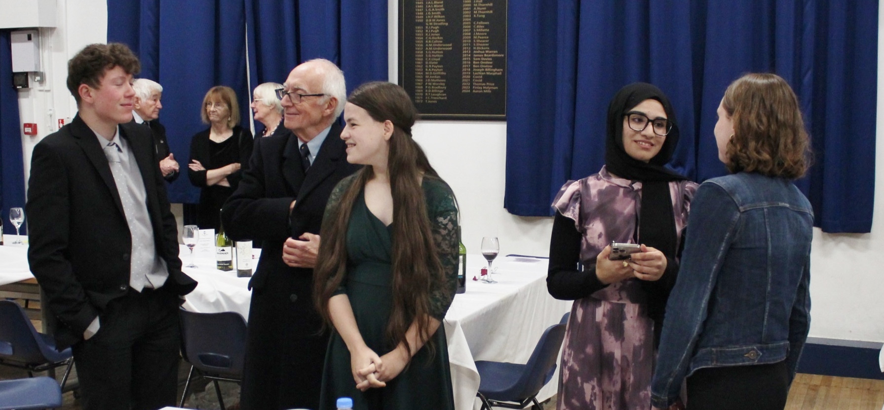 All four of our sixth form guests in one shot!